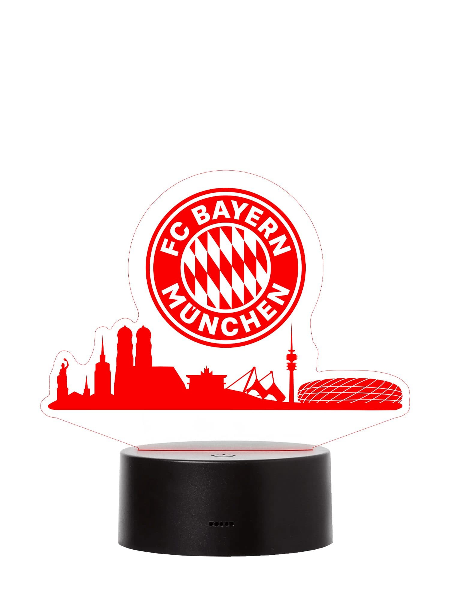 FC Bayern München LED Skyline Nachtlicht Rot USB - Bild 2