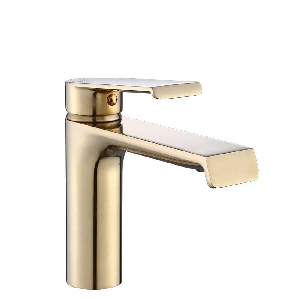 wohnwerk.idee Badarmatur Gold Chrom - Hochwertiger Messing Wasserhahn modern - Bild 2