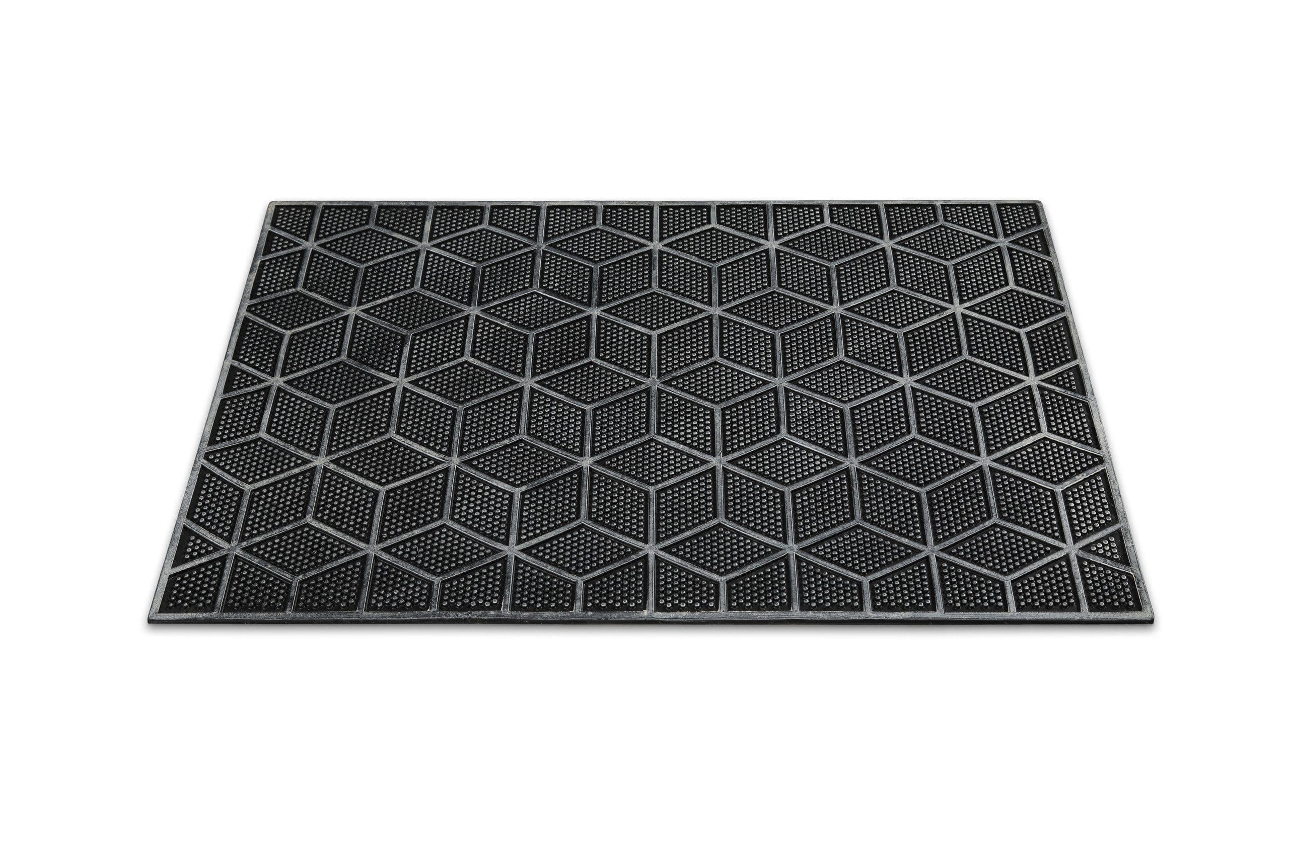 WECON HOME Fußmatte Bossa Groove Grau Silber Geometrisches Muster Gummi - Bild 2