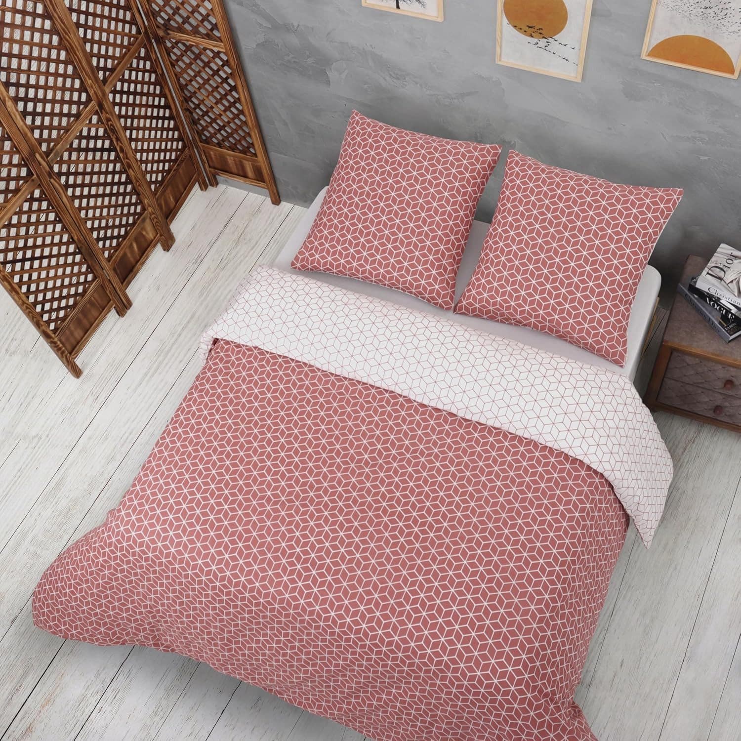 Vency Home Bettwäsche Set Dunkelorange 2-teilig Baumwolle Polyester - Bild 2