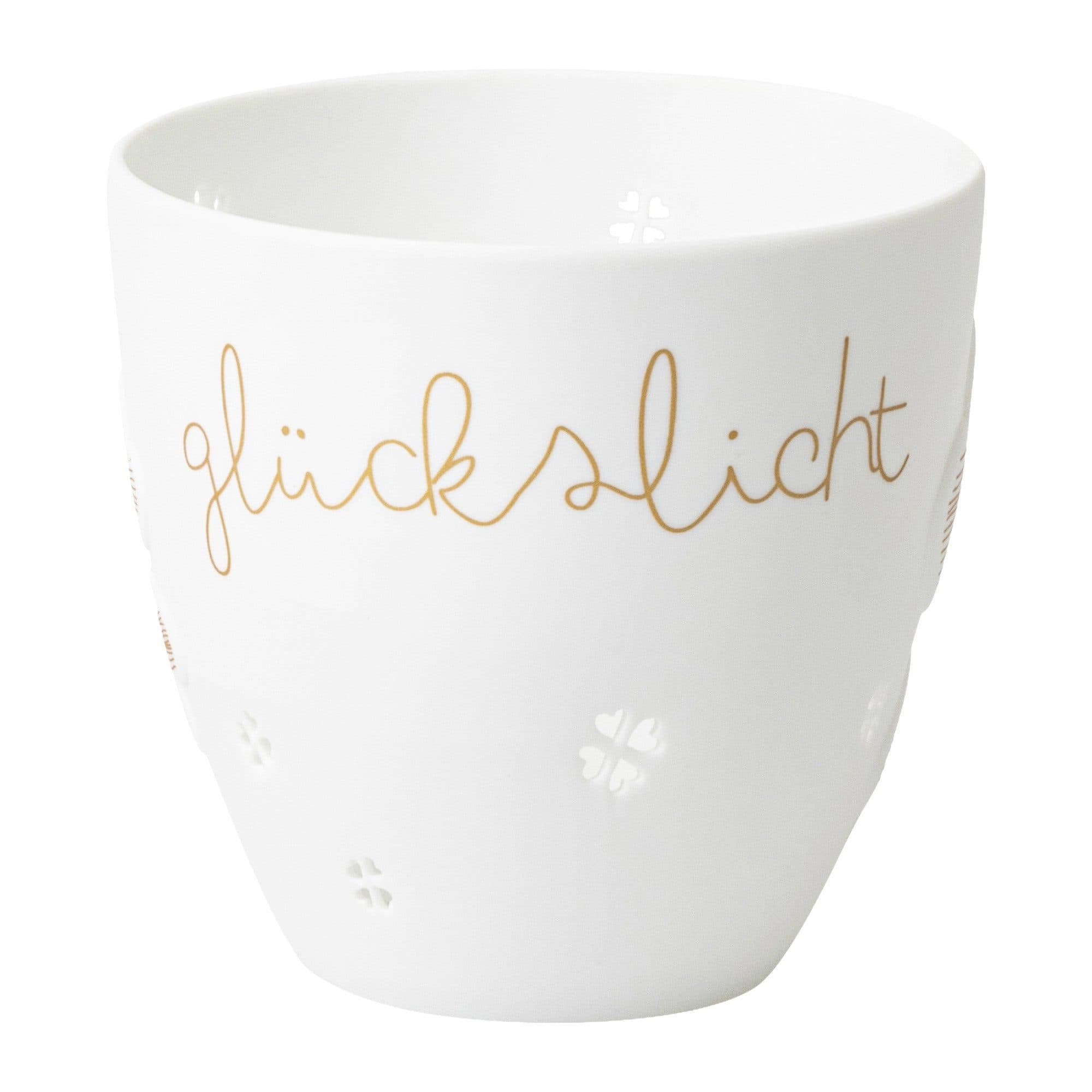 Räder Kerzenhalter Design Teelichthalter Poesielicht Weiß-Gold 9cm - Bild 2
