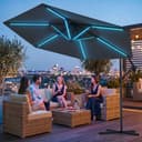 Swing&Harmonie LED Sonnenschirm 300cm RGB Anthrazit Bild 2