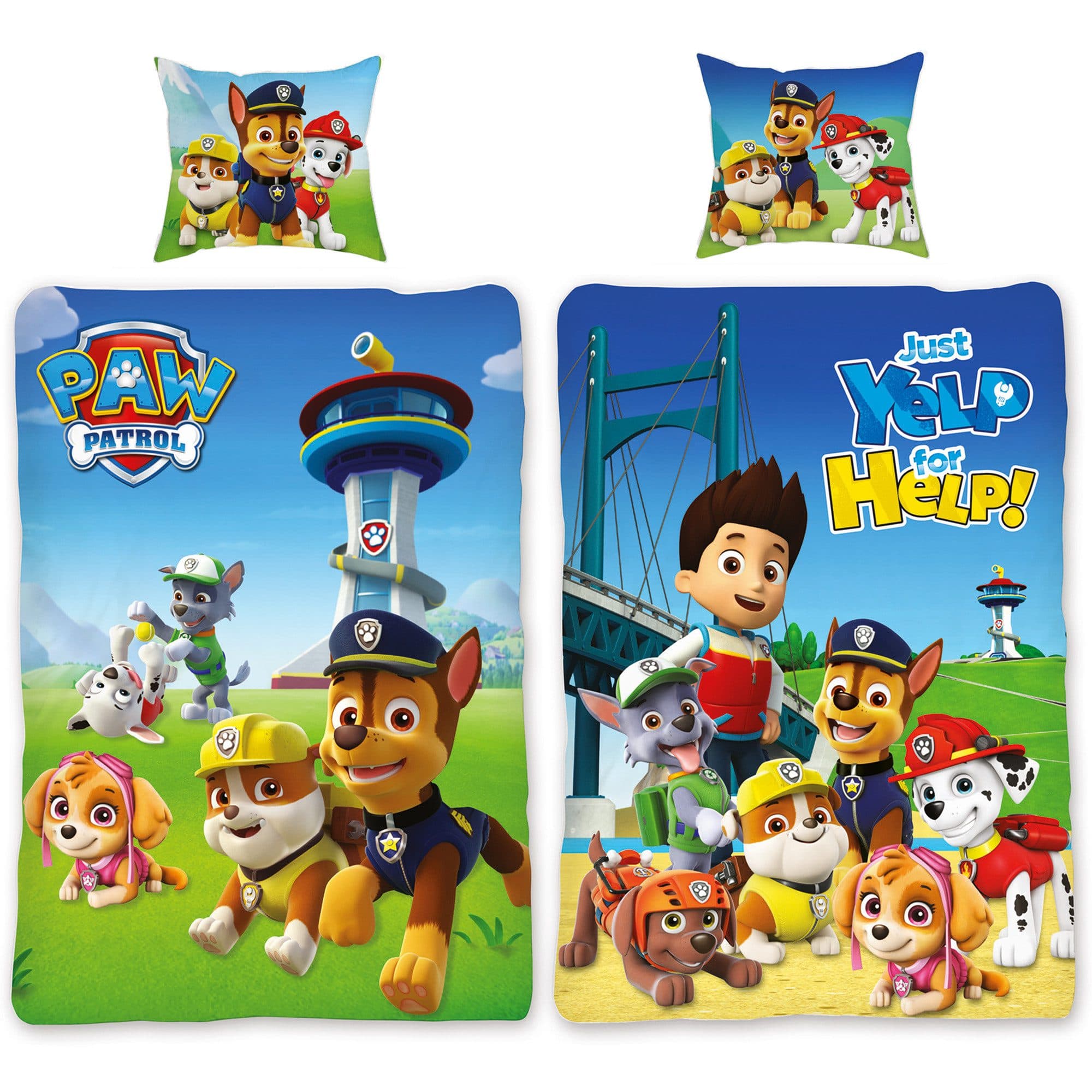 BERONAGE Kinderbettwäsche Paw Patrol Team Blau 100% Baumwolle - Bild 2