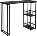 Woltu Bartisch mit 2 Ablageflächen aus Metallgestell & MDF Bild 2