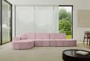 ALTDECOR Ecksofa Livo-L2 Rosa Cord L-Form Bild 2