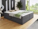 Sofnet Boxbett Base Grau mit Bettkästen und Bonell-Matratze Bild 2