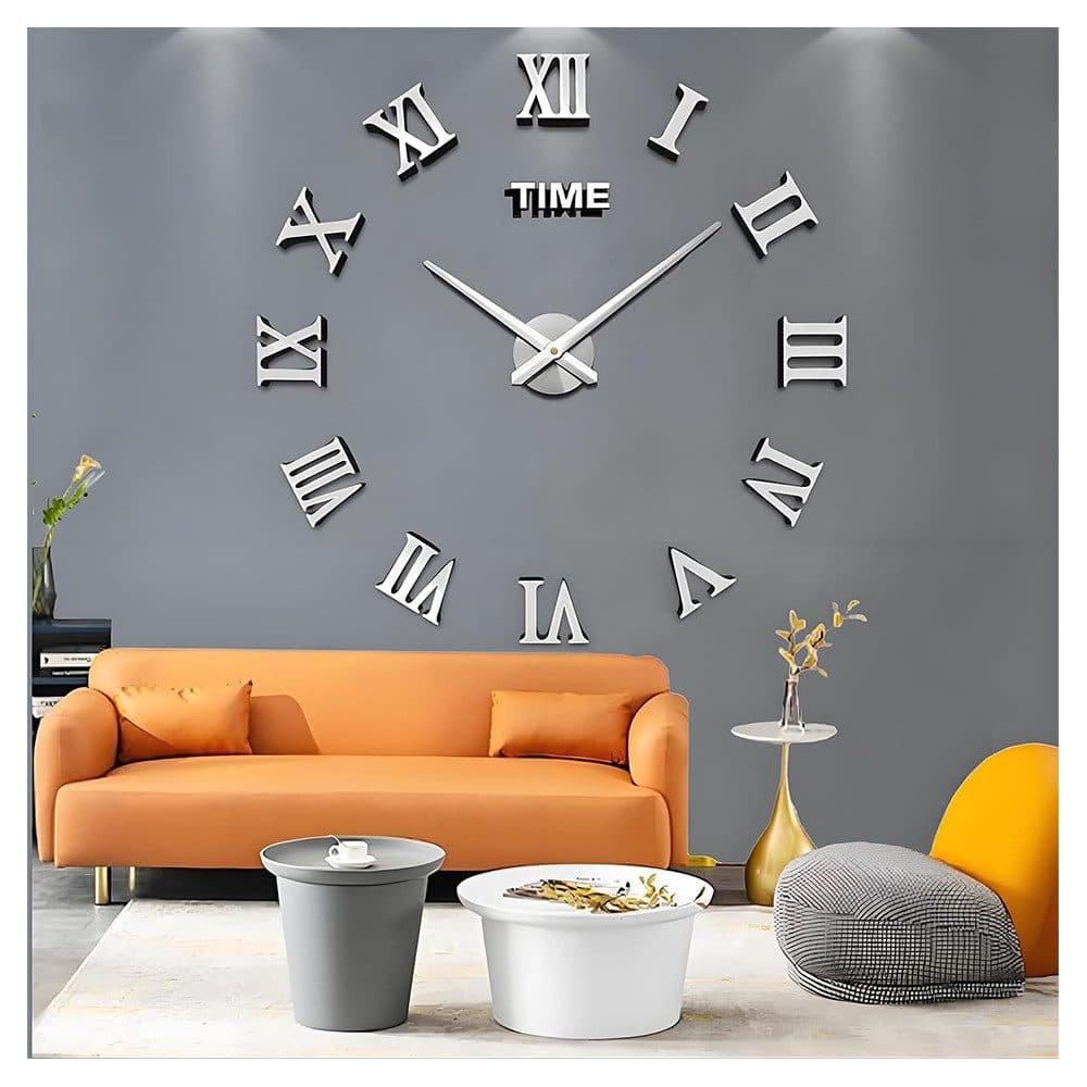 TUWENA Wanduhr DIY 3D Visuelle Aufkleber Mute