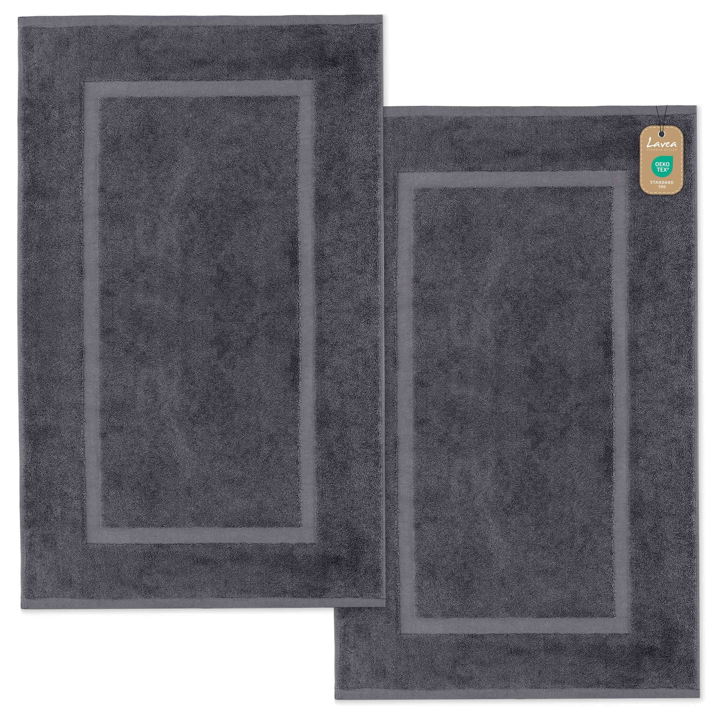 Lavea Badematte Elena-Frottierserie 50x80 cm, 100% Baumwolle, 500 g/m² Frottier, weich & saugstark, pflegeleicht - Bild 2