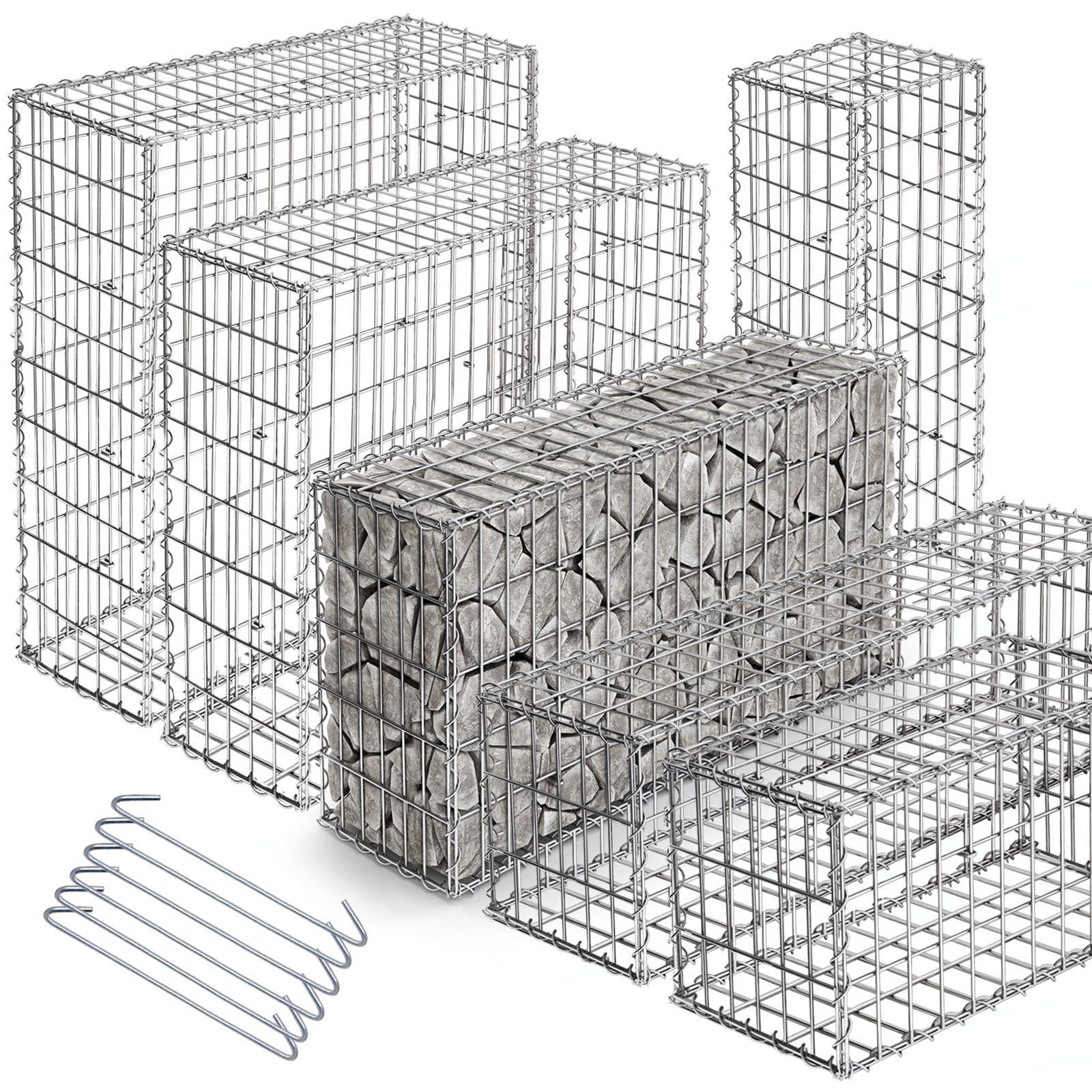 VENDOMNIA Gabionen-Zaun Set Verzinkter Stahl Drahtstärke 3,5 mm - Bild 2