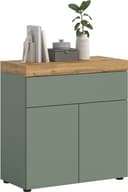 Kommode OTTO HOME MAMBO 77cm 2 Türen 1 Schubkasten Smoke Grün Bild 2