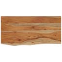 vidaXL Wandregal Massivholz Naturkante Beige Bild 2