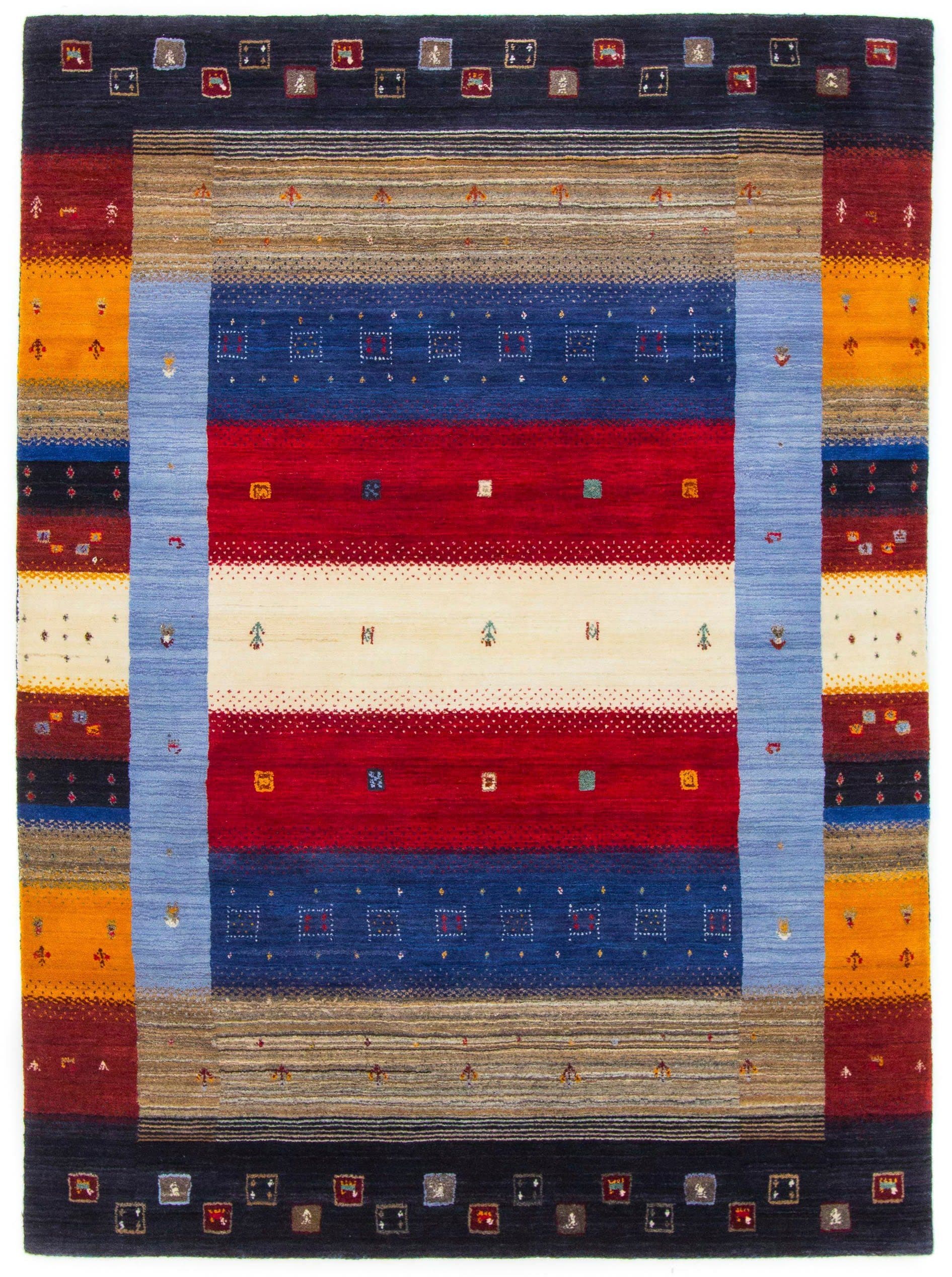 CARPETFINE Wollteppich Gabbeh Don Handgewebt Bunt Orientalisch - Bild 2