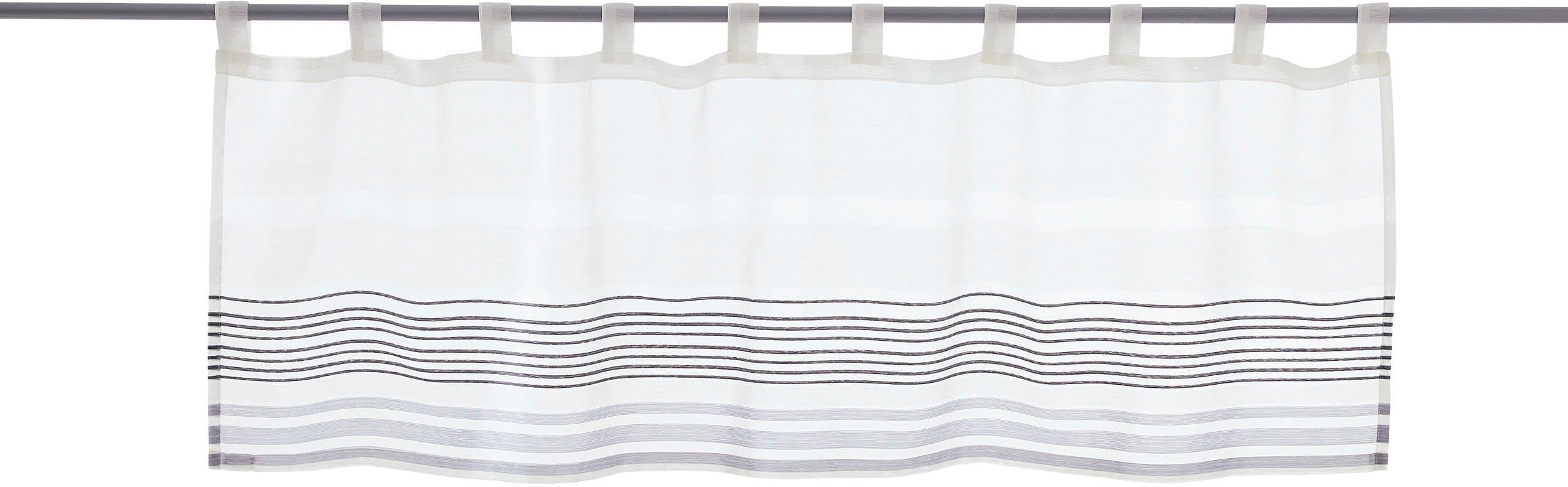 DECOLIFE Scheibengardine Manu Weiß Polyester Voile mit Webstruktur - Bild 2
