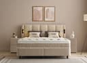 abc bedding Boxspringbett CALMA Beige mit Bettkasten Bild 2