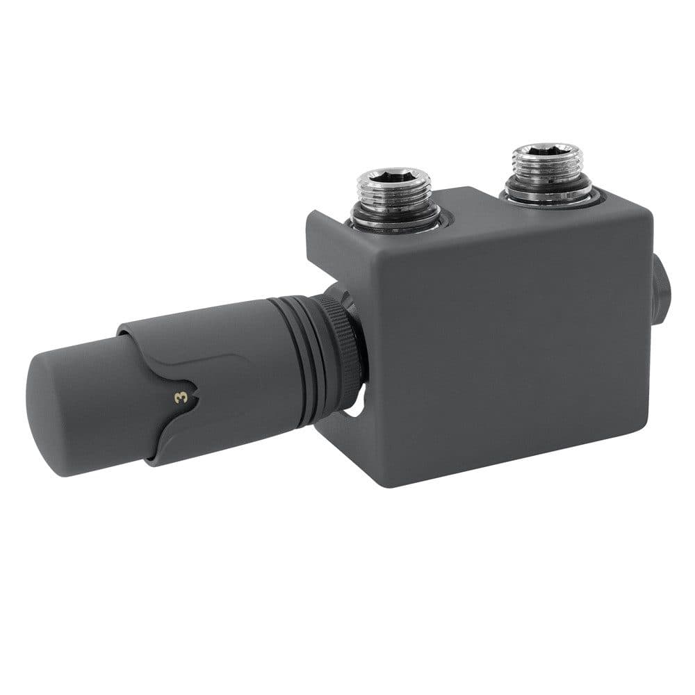 LuxeBath Heizkörperthermostat Multiblock Mittelanschluss Anthrazit - Bild 2