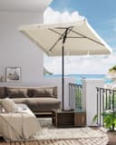 SONGMICS Sonnenschirm 200x125 cm Balkonschirm UPF 50+ Beige Bild 2
