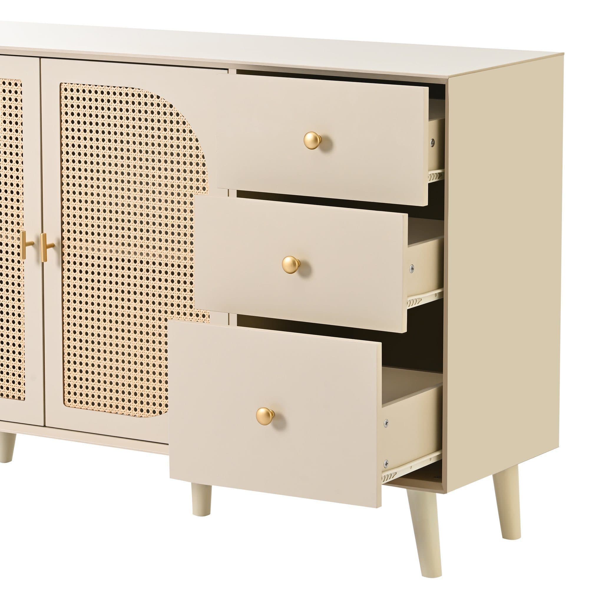 Sweiko Sideboard Rattantüren 3 Schubladen - Bild 2