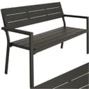TECTAKE Gartenbank Line 2-Sitzer Aluminium Grau Bild 2