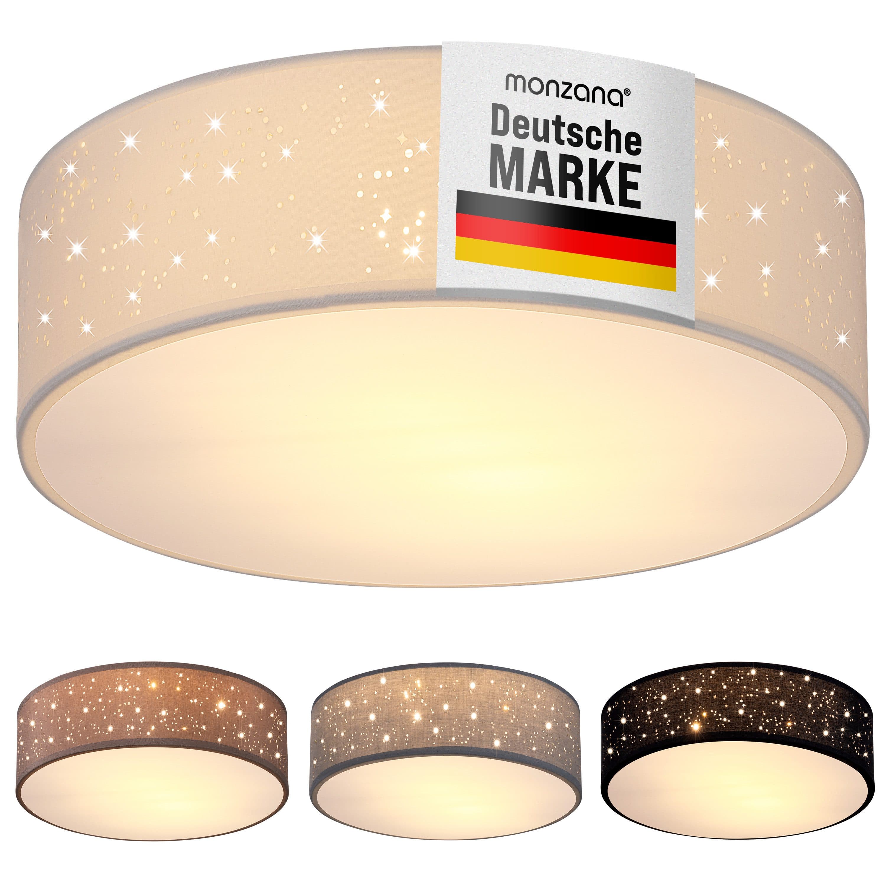 monzana Deckenleuchte Sternenhimmel Weiß 2-Flammig E27 Modern - Bild 2