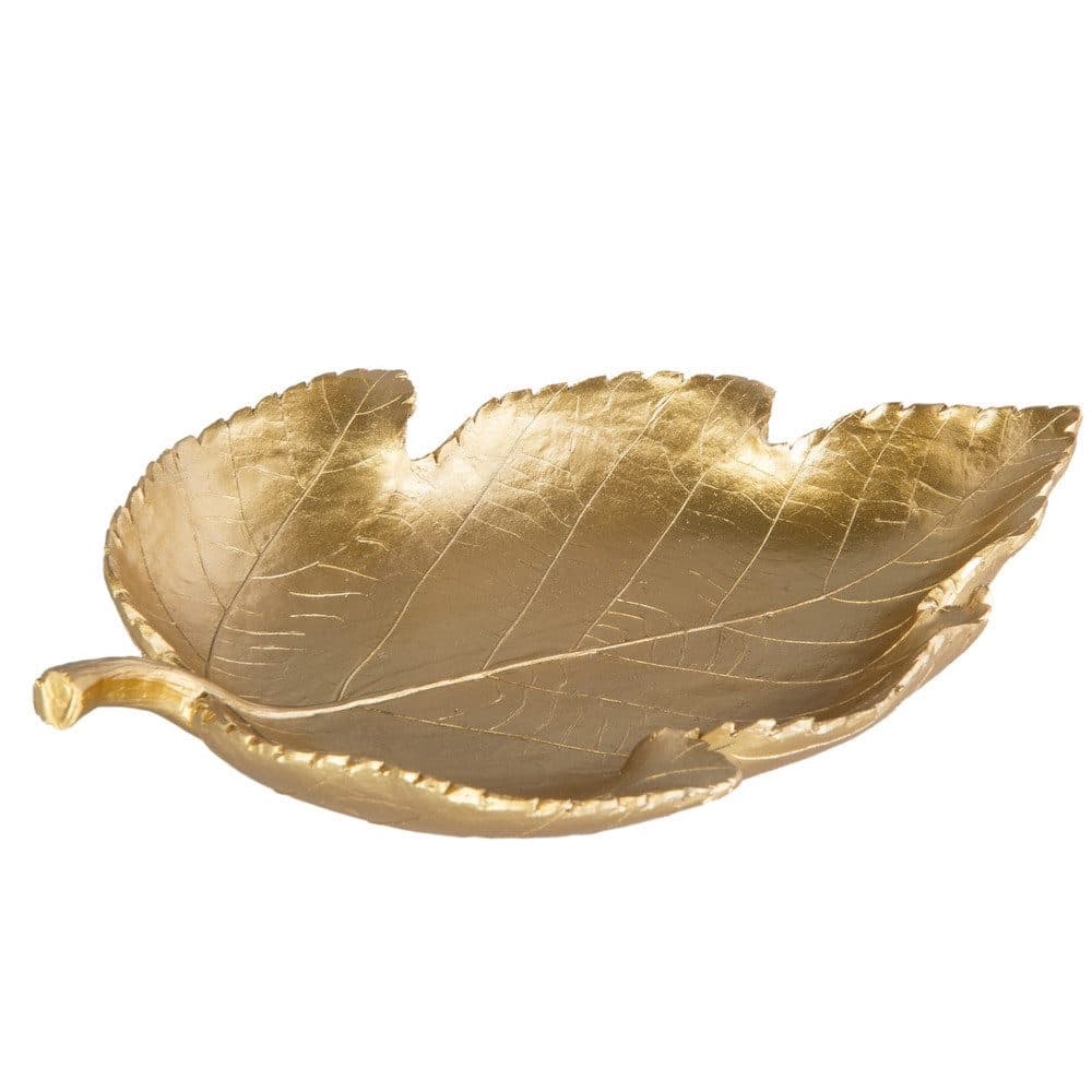 MICA Dekofigur Dekoschale Blatt Gold - Bild 2