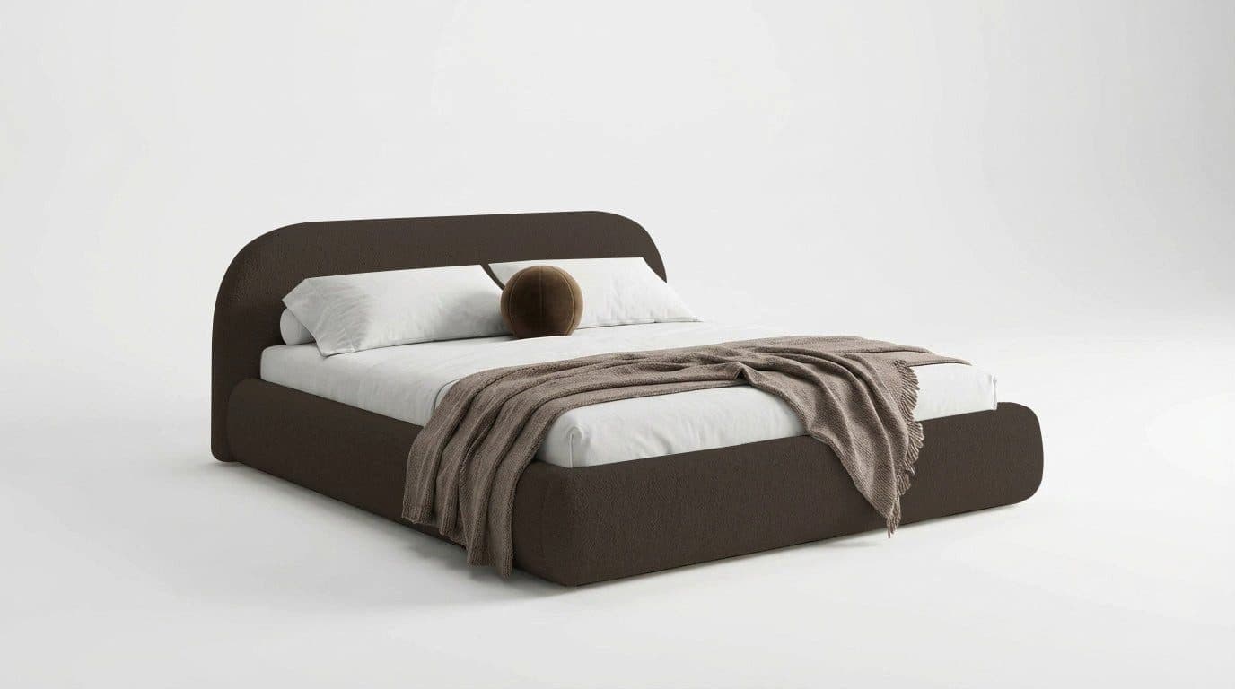 Luxusbetten24 Polsterbett Luma Braun Bouclé mit Stauraum - Bild 2