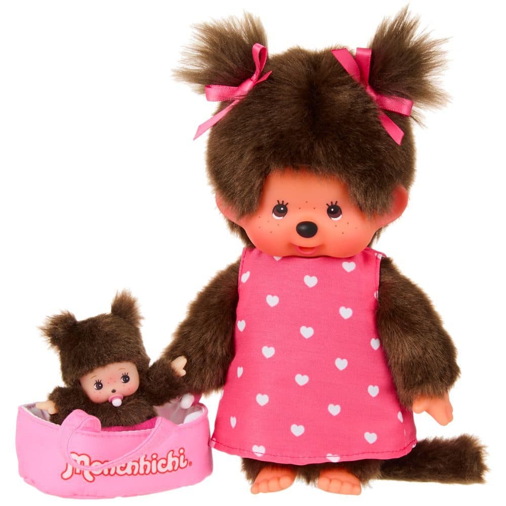 Monchhichi Plüschfigur Mutter & Kind Tragetasche 20 cm - Bild 2