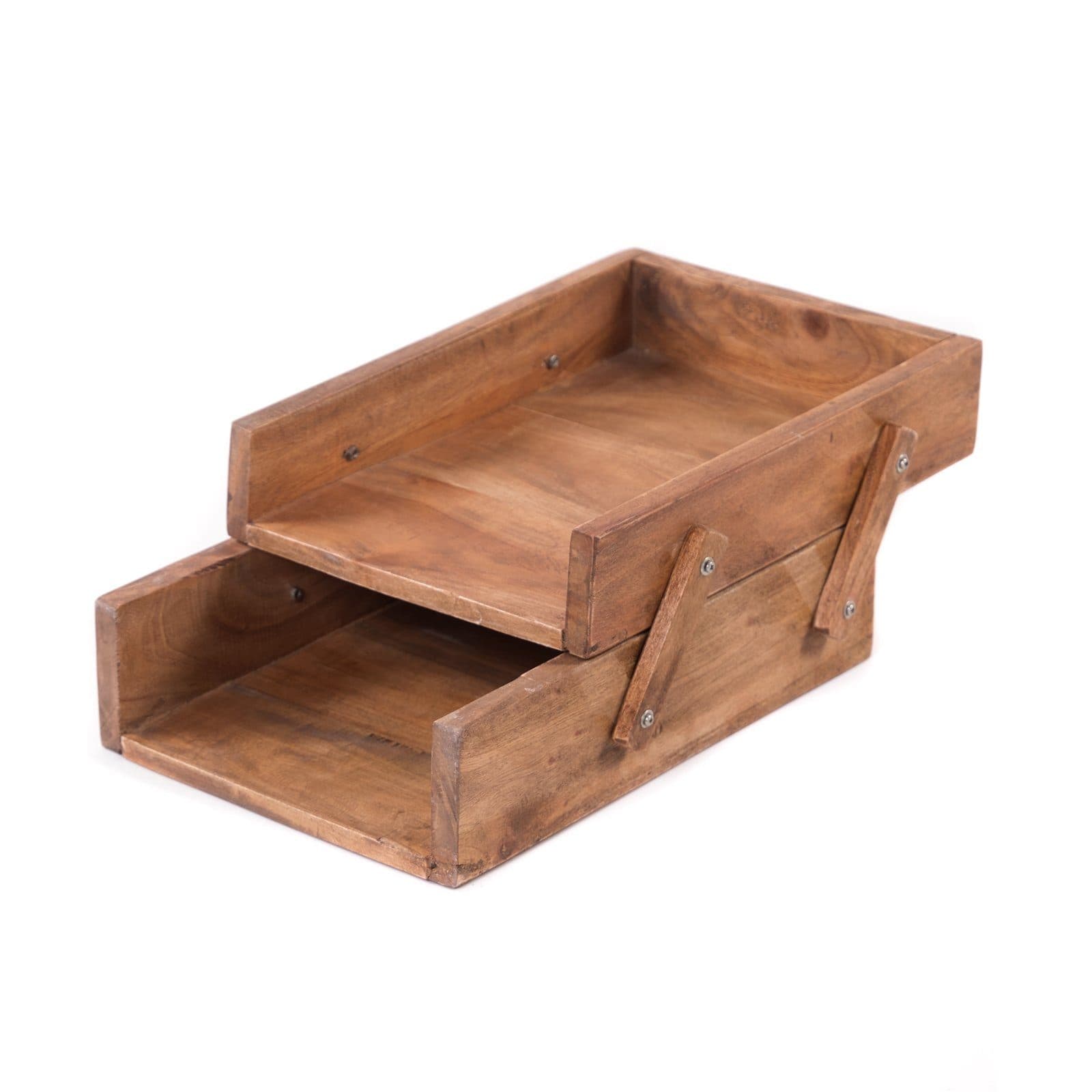 DESIGN DELIGHTS Dokumentenablage SLIDE Altholz Massivholz 2 Fächer - Bild 2