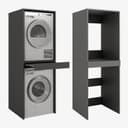 Platan Room Waschmaschinenumbauschrank für Waschmaschine & Wäschetrockner Bild 2