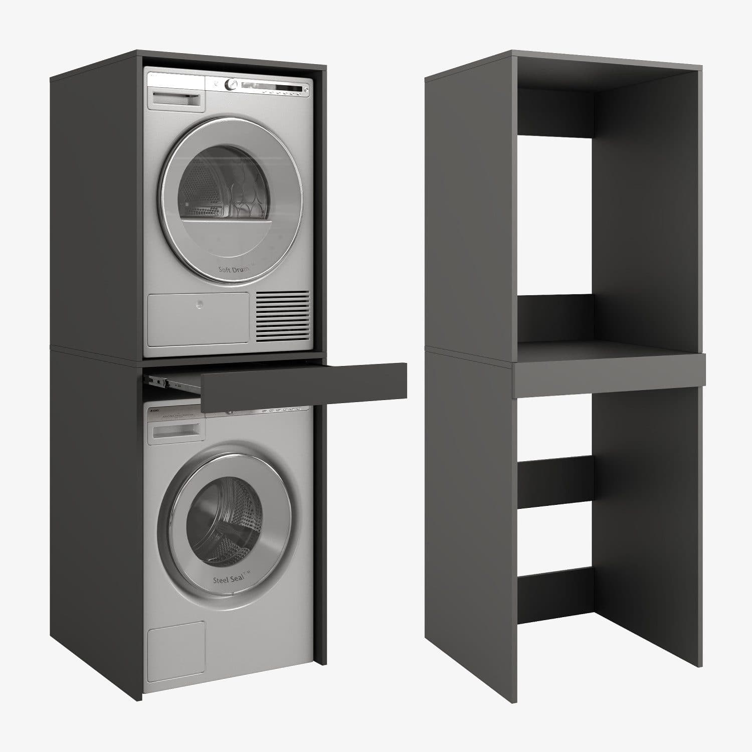 Platan Room Waschmaschinenumbauschrank für Waschmaschine & Wäschetrockner - Bild 2