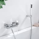 HOMELODY Wasserfall-Badewannenarmatur mit Handbrause Chrom Bild 2