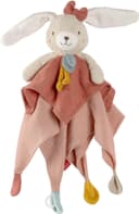 Fehn Schmusetuch fehnNATUR Hase Rosa mit Schnullerring Bild 2