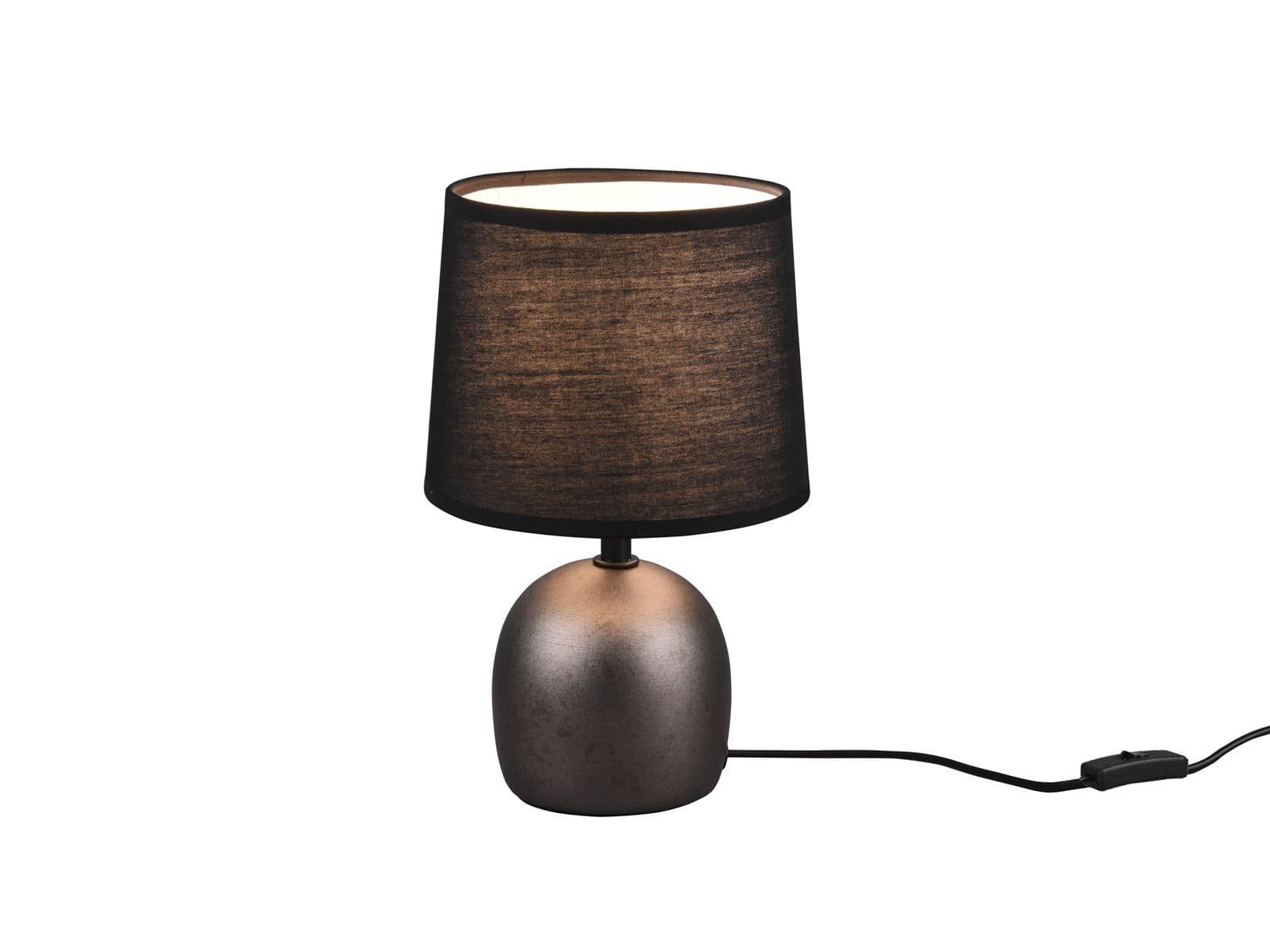 Reality Leuchten LED Nachttischlampe Dimmbar Skandinavisch Silber Schwarz - Bild 2