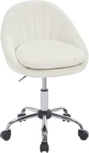 Woltu Bürostuhl Beige Ergonomisch Höhenverstellbar Samt Bild 2