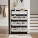 KLAM HOME Schuhkommode mit drehbarem Schuhschrank und Schubladen Bild 2