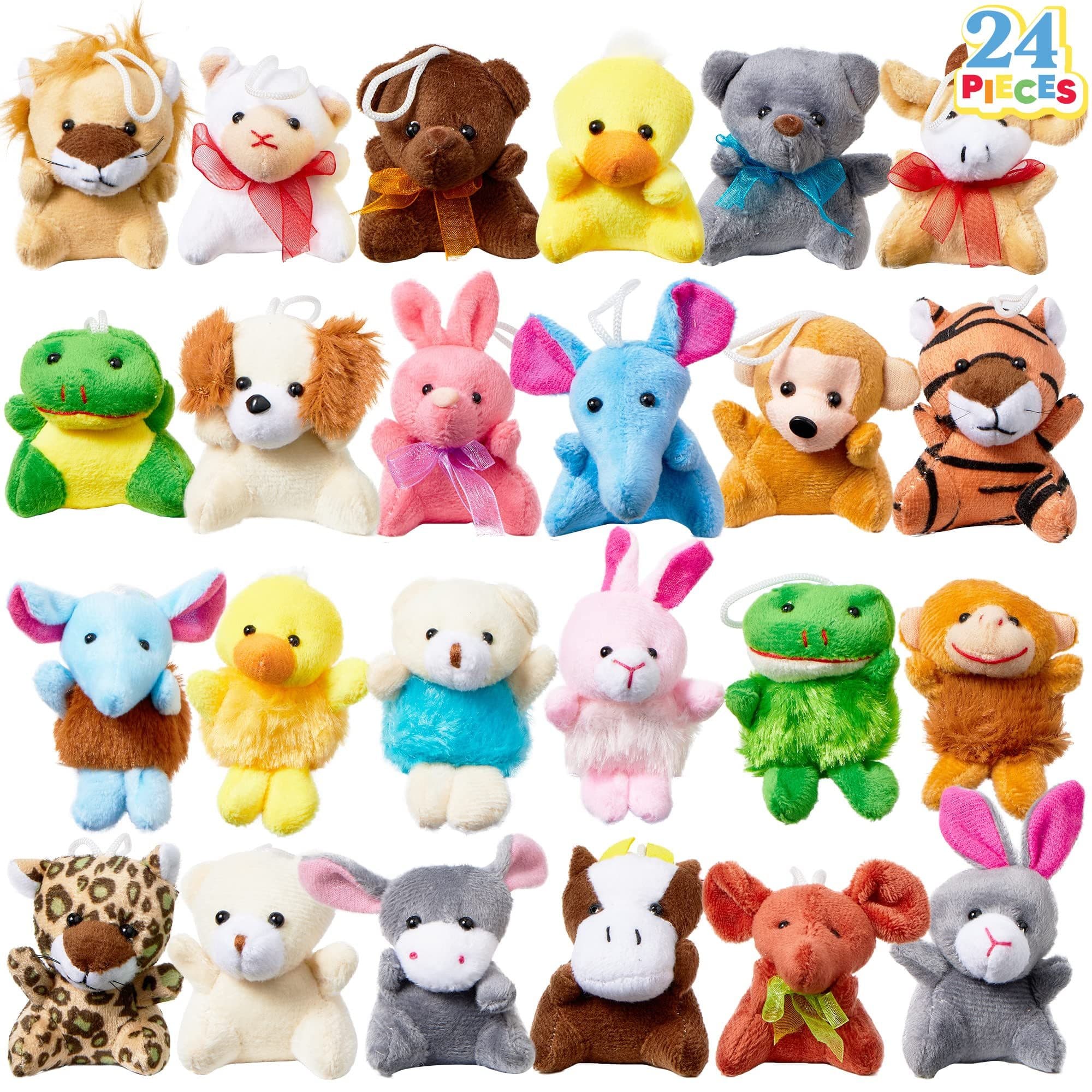 JOYIN 24er Set Mini Plüschtiere Bunt 6-8cm - Bild 2