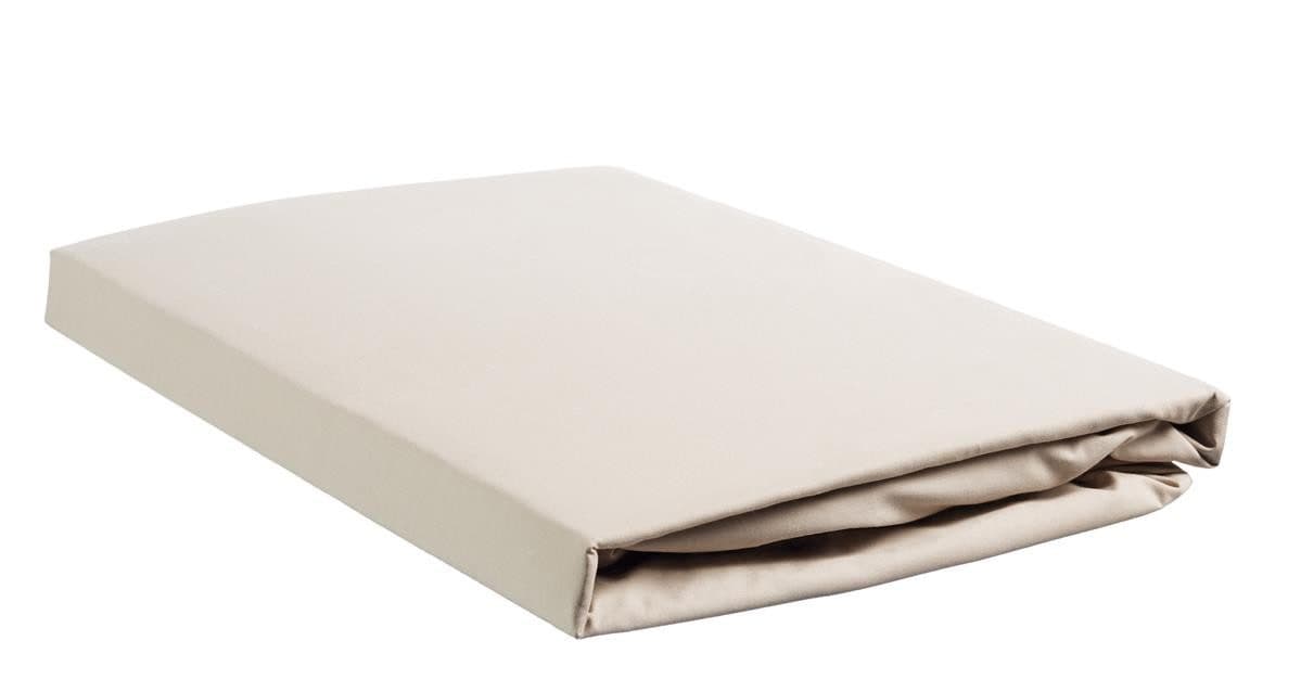 Ambiante Spannbettlaken Baumwoll Uni HL Sand 80x200 natur, Baumwolle, Gummizug: Rundum