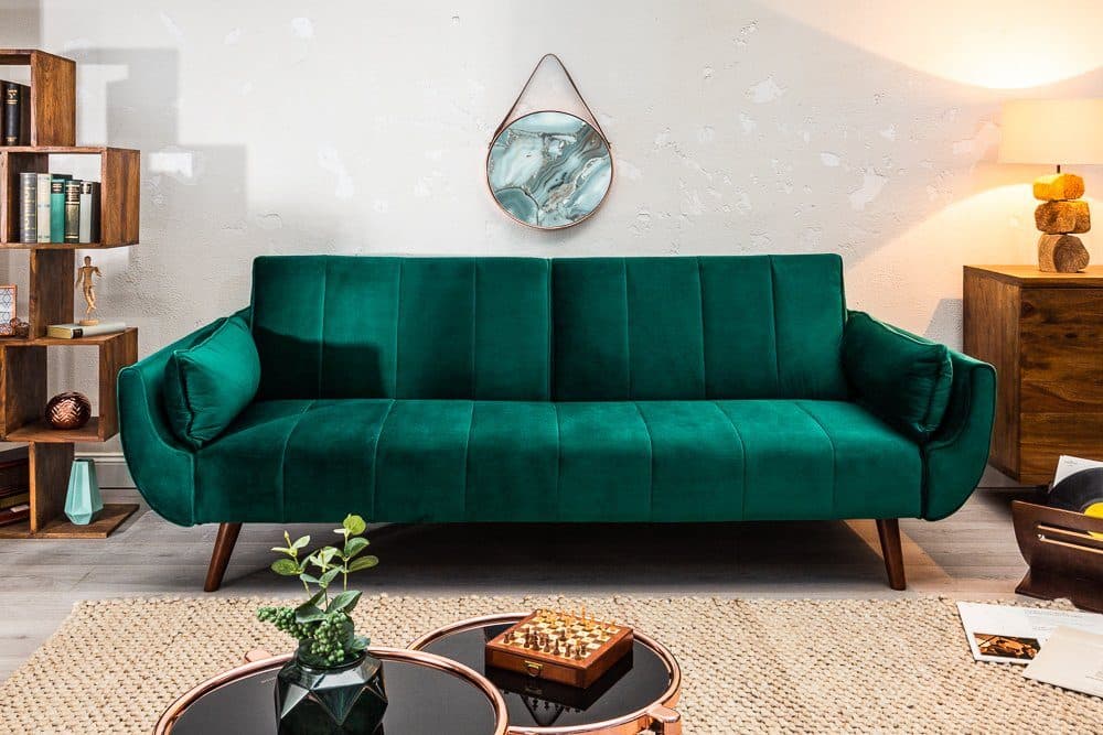 riess-ambiente Schlafsofa DIVANI 220cm Samt Retro Design mit Bettfunktion - Bild 2