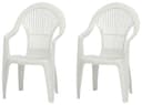 Progarden Gartensessel Vega 2er Set Weiß Kunststoff Bild 2