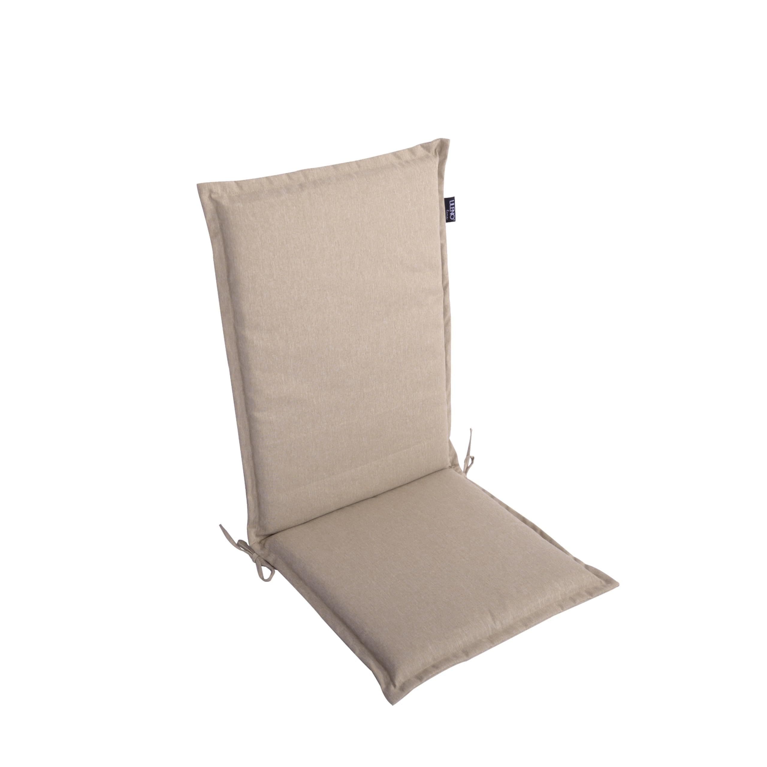 LILENO HOME Hochlehnerauflage Gartenstuhl Taupe mit Kopfkissen - Bild 2