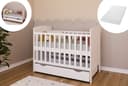 Kids Collective Babybett 70x140 cm Weiß mit Schublade höhenverstellbar Bild 2