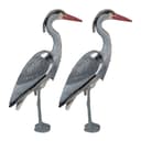 RELAXDAYS Gartenfigur Reiher 2er Set Grau Schwarz Rot Bild 2