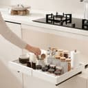 GarveeMore Küchenorganizer-Set 4-teilig Weiß Ausziehbar Bild 2