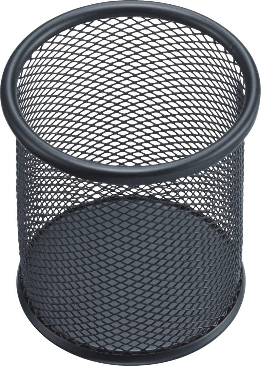 HELIT Tischaufsatz Stifteköcher Mesh Metall Schwarz