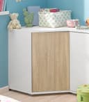 Eckkommode PRIESS Weiß Silber Modern Jugendzimmer Bild 2
