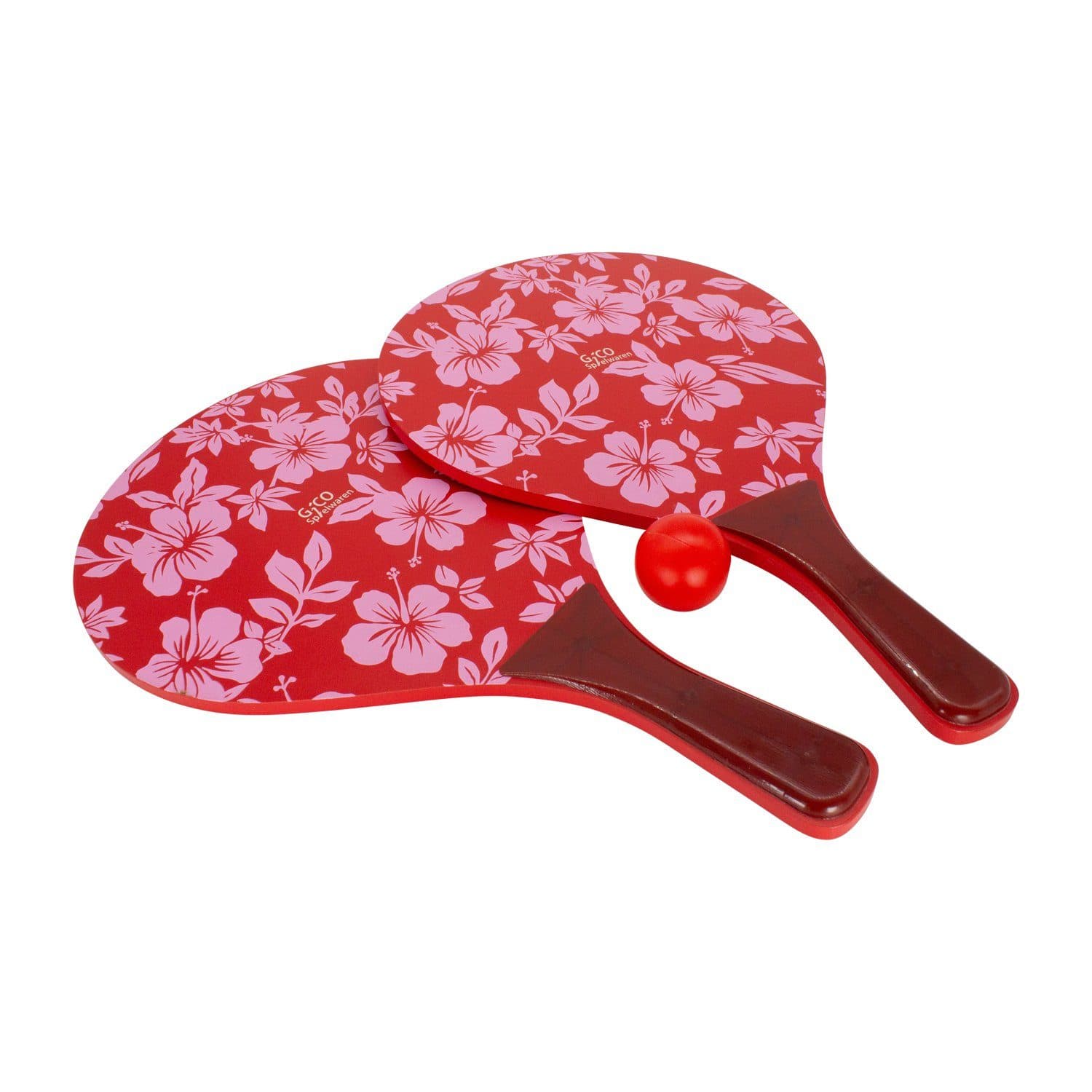 GICO Spielzeug-Gartenset Beach Ball Retro Holz Set 2 Schläger