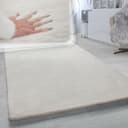 KADIMA DESIGN Hochflor Teppich Läufer Creme 80x150 cm Bild 2