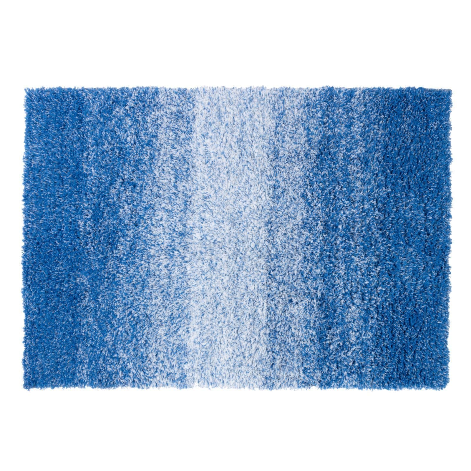 Karat Badematte Wave Rutschsicher Blau/Weiß Polyester - Bild 2