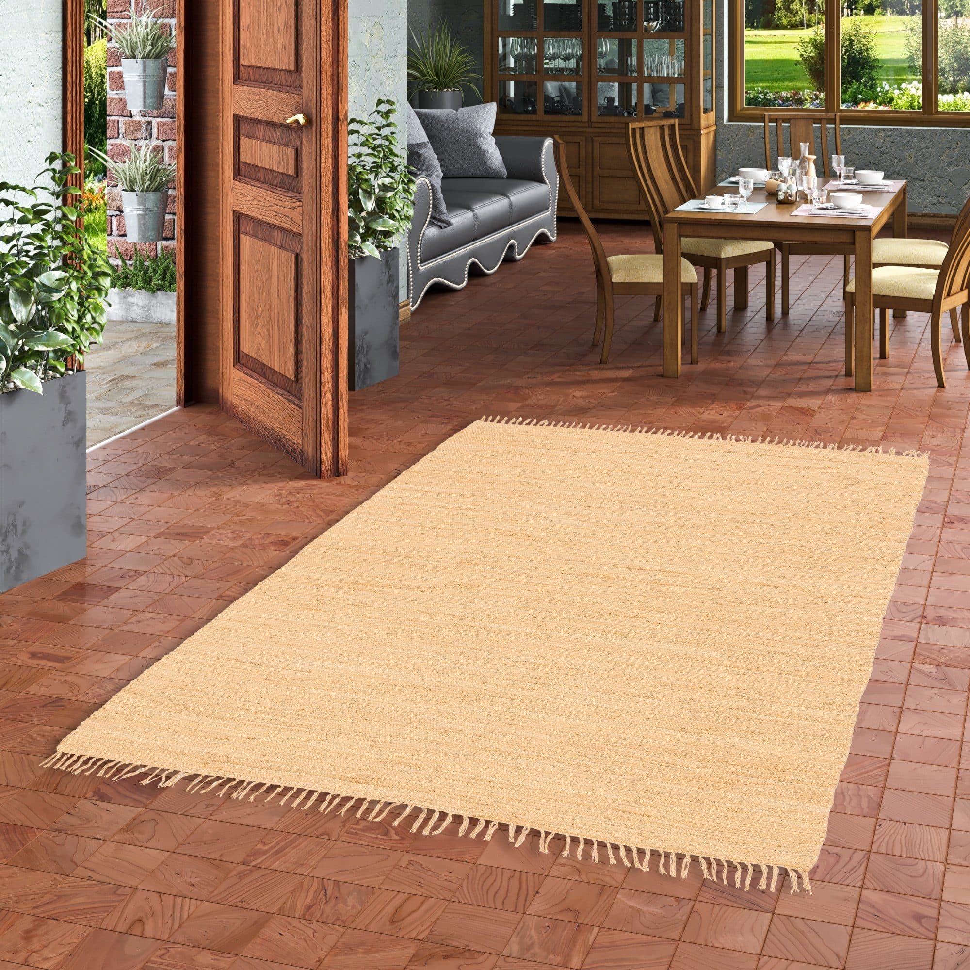 Pergamon Designteppich Jolly Cotton Baumwolle Beige Rechteckig - Bild 2