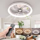 oyajia Deckenventilator 50W LED Deckenleuchte Dimmbar 6 Geschwindigkeiten Bild 2