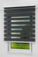 LYSEL® Doppelrollo Schwarzgrau blickdicht mit Blende Bild 2